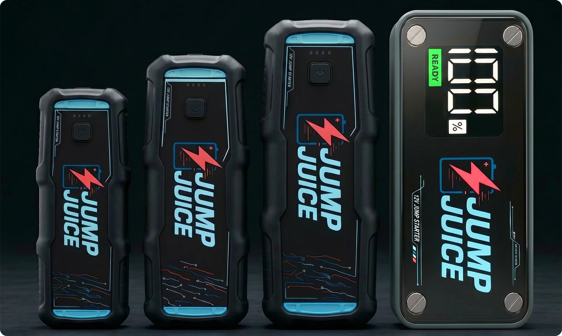 Jump Juice portable jump starter lineup